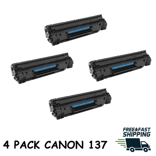Image 1 de 2.. Bestoner™ 4 PK Canon 137/Canon137/137 Black Toner Cartridge for imageCLASS MF212w/MF216n/MF227dw/MF229dw