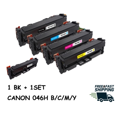 Bestoner™ 5 PK Canon 046H/Canon046/046 BK/M/Y/C High Yield Toner Cartridge ImageCLASS MF733Cdw MF731Cdw MF735Cdw LBP654Cdw
