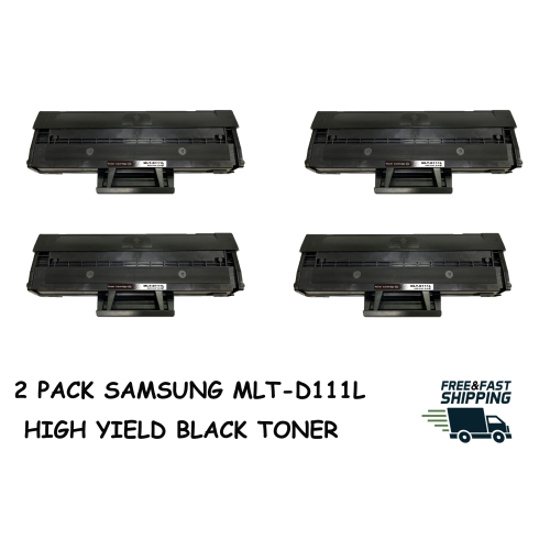 Bestoner™ 4 Pack Samsung 111/MLT-D111L/D111/MLTD111 Compatible Black Toner Cartridge for Printer SL-M2020W/SL-M2070FW