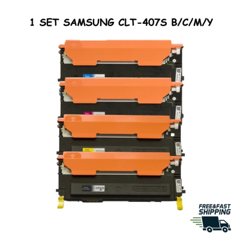 Bestoner™ Samsung 407/CLT-407/CLT407S BK/M/Y/C Toner Cartridge for Printer CLP-326/CLP-325/CLX-3180/CLX-3185/CLX-3186