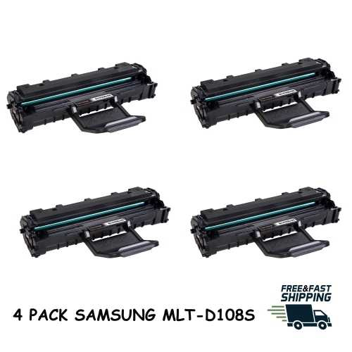 Bestoner™ 4 Pack Samsung 108/MLT-D108S/D108/MLTD108 Compatible Black Toner Cartridge for Samsung ML-1640 /Samsung ML-2240