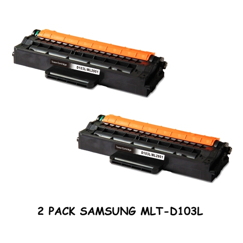 Image 1 of 2.. Bestoner™ 2 Pack Samsung 103/MLT-D103L/D103/MLTD103 Compatible Black Toner Cartridge Printer ML-2950D/ML-2955/SCX-4728/4729