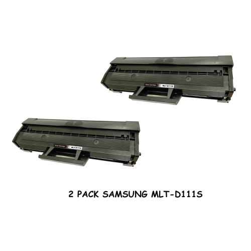 Bestoner™ 2 Pack Samsung 111/MLT-D111S/D111/MLTD111 Compatible Black Toner Cartridge for Printer SL-M2020W/SL-M2070FW