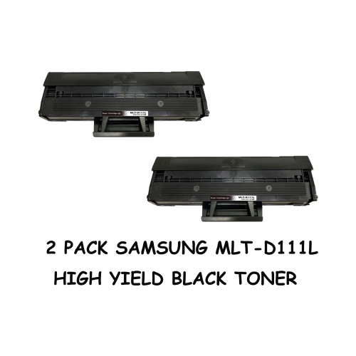 Bestoner™ 2 Pack Samsung 111/MLT-D111L/D111/MLTD111 Compatible Black Toner Cartridge for Printer SL-M2020W/SL-M2070FW