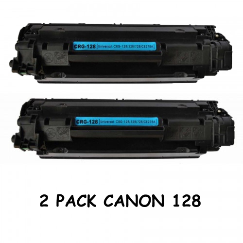 Image 1 of 2.. Bestoner™ 2 PK Canon 128/Canon-128/128 Black Toner Cartridge for imageCLASS MF4400/4450/4412/4420/4550/4570