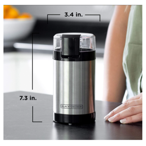 Black & Decker CBG110SC Easy Touch Electric Smartgrind Coffee & Spice Grinder, Black