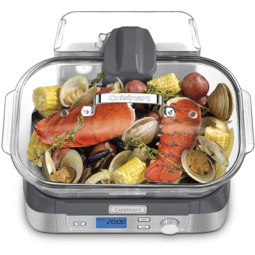 "CUISINART STM-1000C Cook Fresh Digital Glass Steamer, Silver "