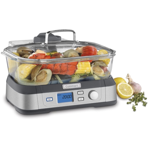 "CUISINART STM-1000C Cook Fresh Digital Glass Steamer, Silver "