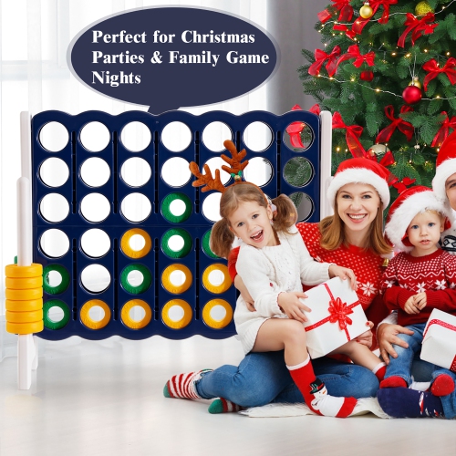 Costway Jumbo 4-to-Score 4 in A Row Giant Game Set Outdoor Indoor Kids Adults Family Fun