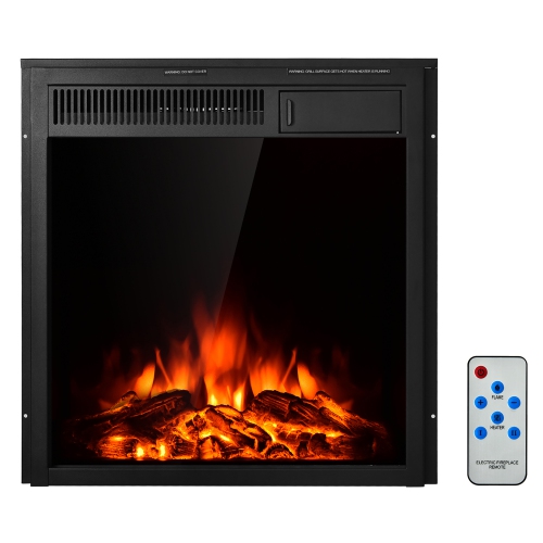 Costway 22 5 Electric Fireplace Insert Freestanding Recessed Heater Log Flame Remote Best Canada - Stand Alone Electric Fireplace Insert