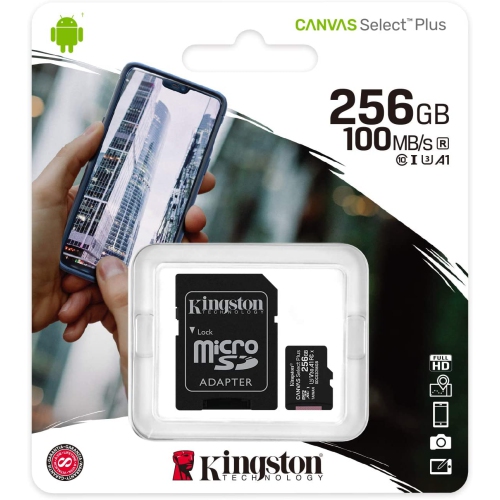 Kingston Canvas Select Plus microSDXC 256GB Class 10 UHS-I Memory Card