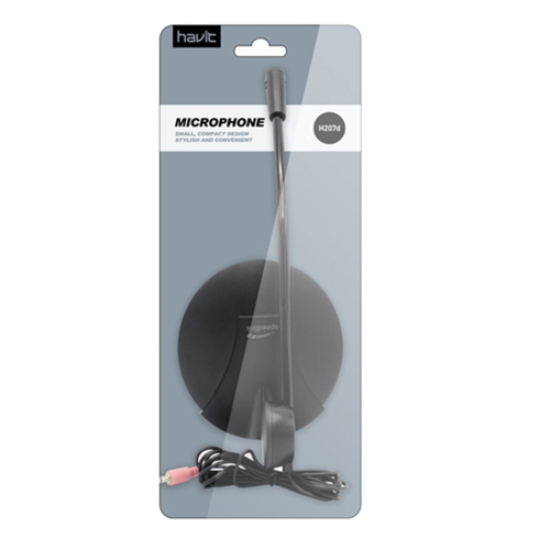 Havit 3.5mm Plug Wired Goose Neck, Multi-Angle Conference Microphone for Computer