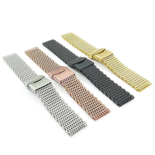 StrapsCo Shark Mesh Band for Fitbit Charge 4 & Charge 3 - Short - Silver
