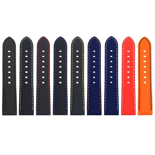 StrapsCo Silicone Rubber Watch Band Strap w/ Stitching for Fitbit Charge 4 & Charge 3 - Black & Blue