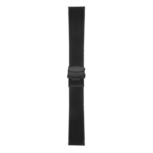 StrapsCo Silicone Rubber Watch Band Strap w/ Stitching & Clasp for Fitbit Charge 4 & Charge 3 - Black