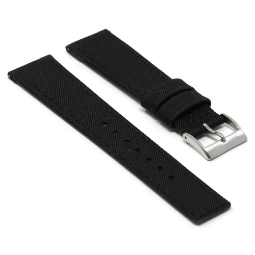 DASSARI Nylon Watch Band Strap for Fitbit Charge 4 & Charge 3 - Black