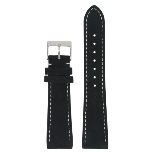 STRAPSCO  Classic Suede Watch Band Strap (Short, Standard, Long) for Fitbit Charge 4 & Charge 3 - Standard - In Black