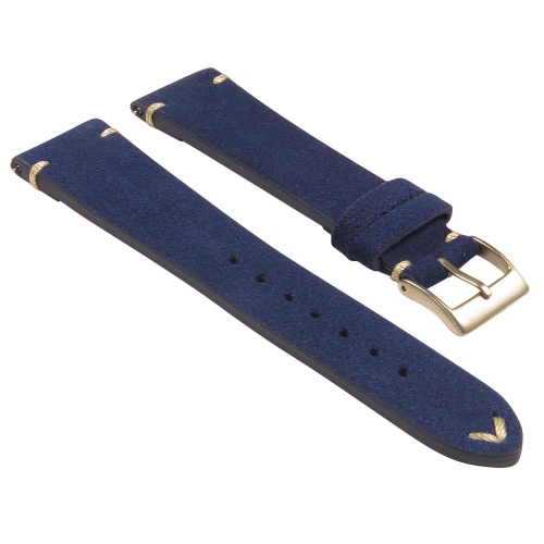 StrapsCo Suede Watch Band Strap for Fitbit Charge 4 & Charge 3 - Short - Blue