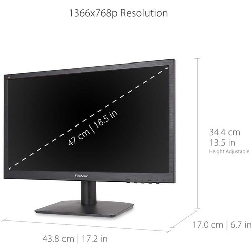ViewSonic 19" HD 60Hz 5ms TN LED Monitor - Black -