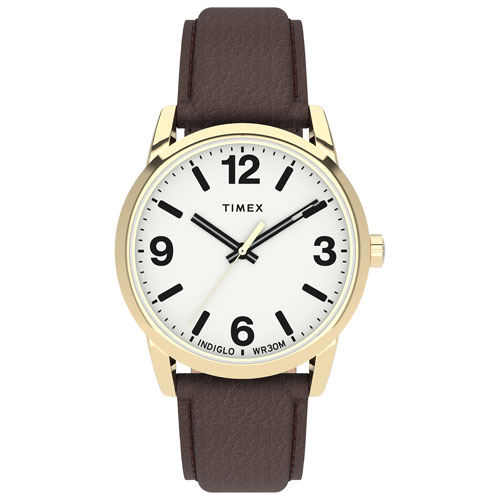 Timex Easy Reader Bold 38mm Men's Casual Watch - Brown/Gold/White