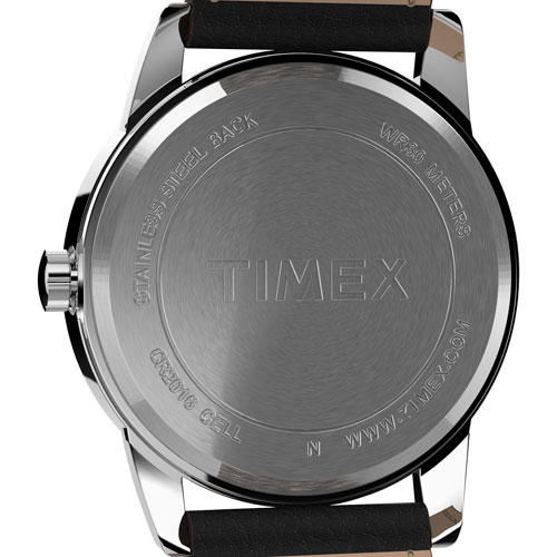 Montre décontractée de 38 mm pour hommes Easy Reader Bold de Timex - Noir/Argenté/Blanc