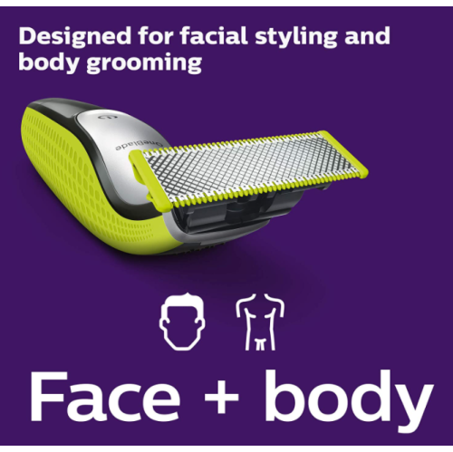 Philips Norelco OneBlade Face + Body hybrid electric trimmer and shaver, QP2630/70