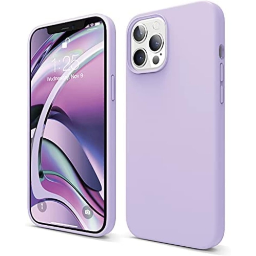 elago Coque en Silicone pour iPhone 12 Pro Max |Violet| - Silicone Liquide de Haute Qualité, Rebords Surelevés Protection Complète