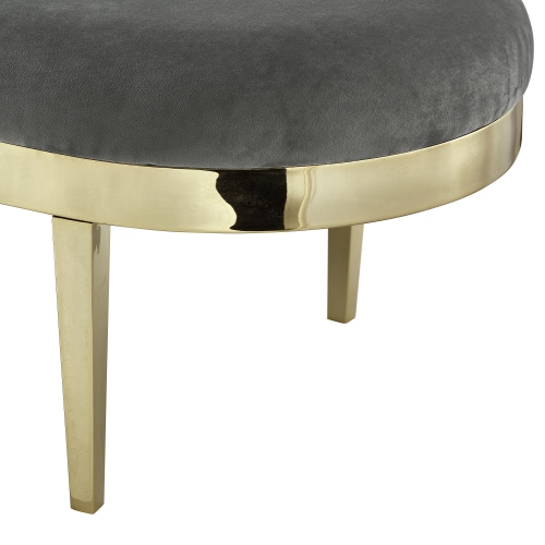 Inspired Home Ezequiel Velvet Bench, Grey