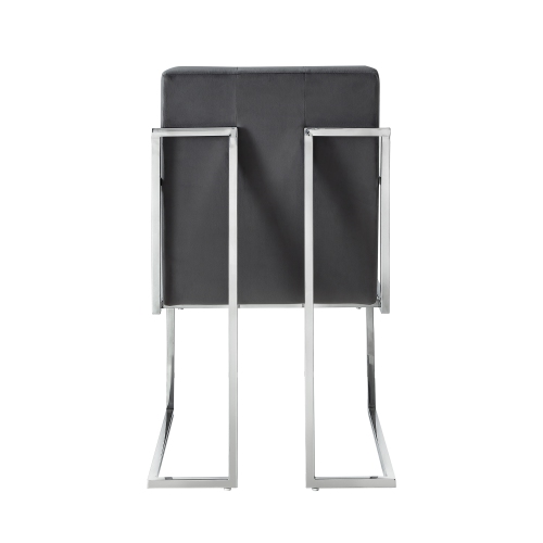 Inspired Home Lauryn Velvet Dining Chair Set of 2, Grey