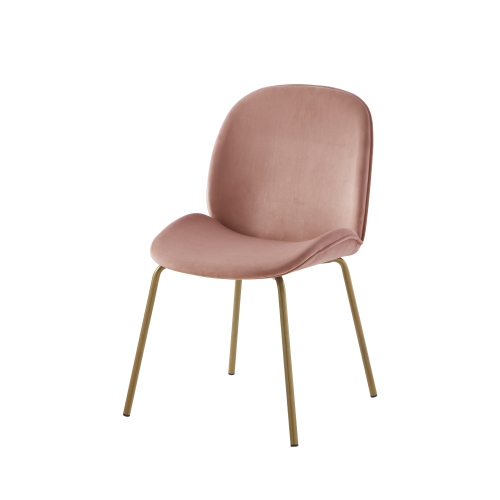Inspired Home Addisyn Velvet Dining Chair, Blush