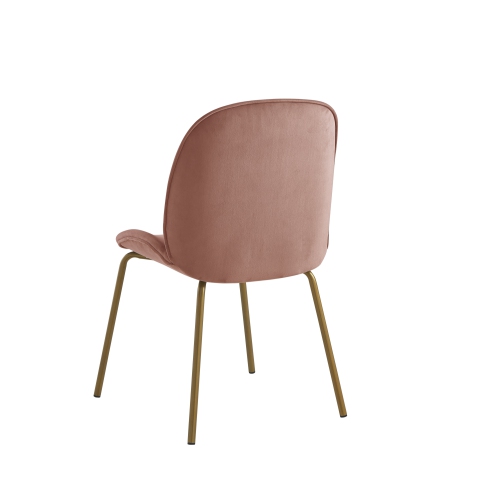 Inspired Home Addisyn Velvet Dining Chair, Blush