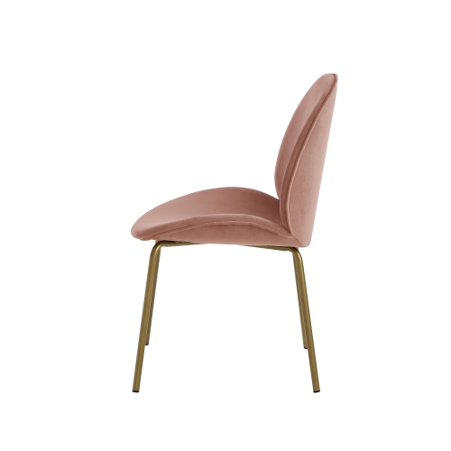 Inspired Home Addisyn Velvet Dining Chair, Blush