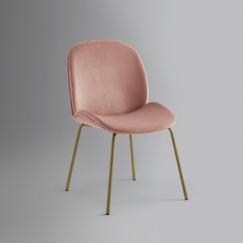Inspired Home Addisyn Velvet Dining Chair, Blush