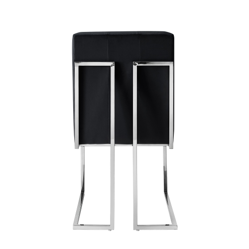 Inspired Home Lauryn Velvet Dining Chair Set of 2, Black