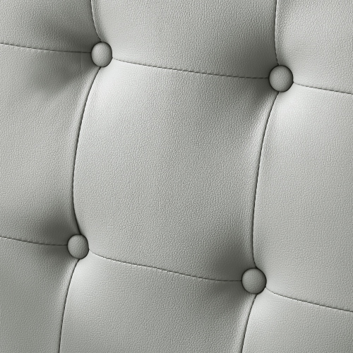 Inspired Home Lauryn Leather PU Dining Chair Set of 2, Light Grey