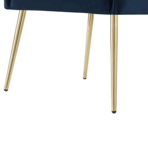 Inspired Home Solomon Velvet Dining Chair set of 2, Navy