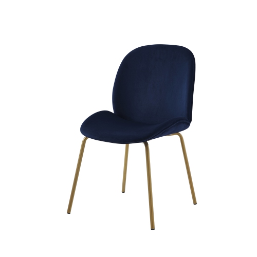 Inspired Home Addisyn Velvet Dining Chair, Navy