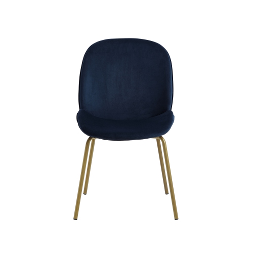 Inspired Home Addisyn Velvet Dining Chair, Navy
