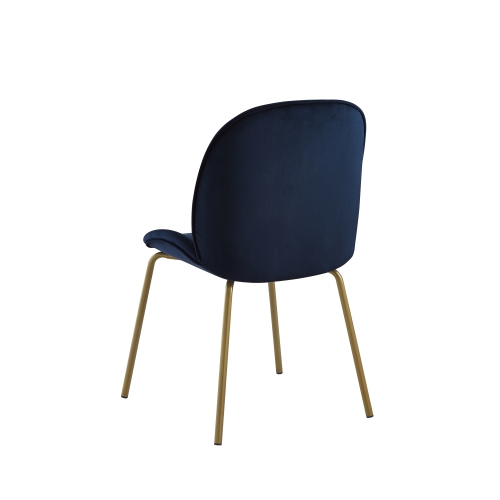 Inspired Home Addisyn Velvet Dining Chair, Navy