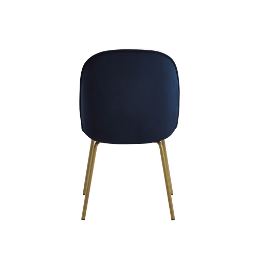 Inspired Home Addisyn Velvet Dining Chair, Navy