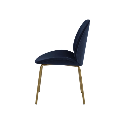 Inspired Home Addisyn Velvet Dining Chair, Navy