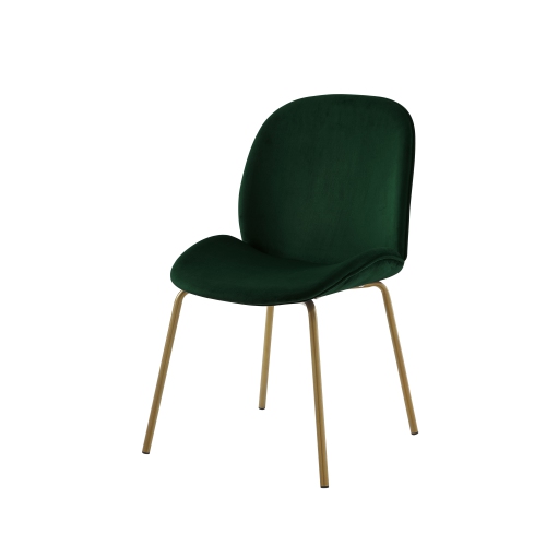Inspired Home Addisyn Velvet Dining Chair, Hunter Green