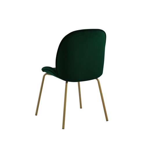 Inspired Home Addisyn Velvet Dining Chair, Hunter Green