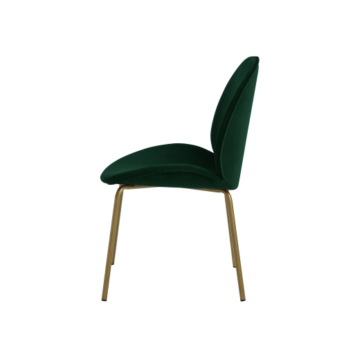 Inspired Home Addisyn Velvet Dining Chair, Hunter Green