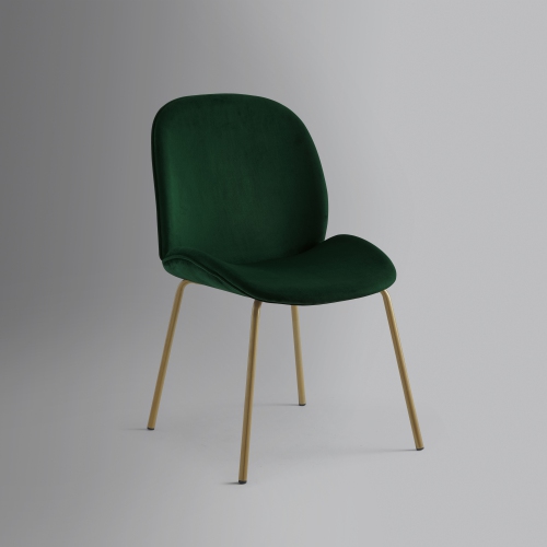 Inspired Home Addisyn Velvet Dining Chair, Hunter Green