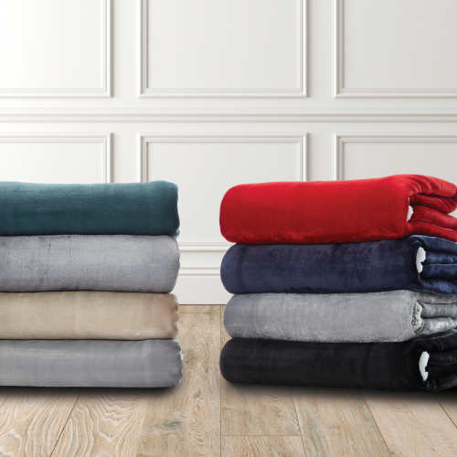 Jeté réversible en Sherpa « Edith » confortable de Tyme, 50 x 60 po, violet