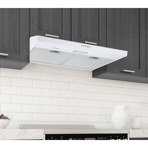 Ancona 30" Convertible Under Cabinet Range Hood in White