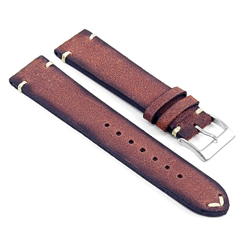 DASSARI  Patina Distressed Italian Leather Watch Band Strap for Samsung Galaxy Watch 3 - 22MM - for 45MM Galaxy Watch3 - Rust In Multicolor
