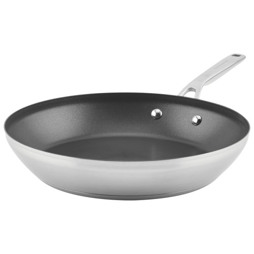 KitchenAid 12" Stainless Steel/Aluminum Frying Pan - Silver