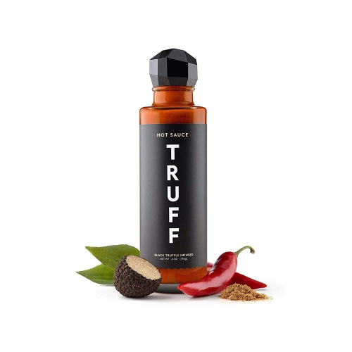 Truff Hot Sauce, Gourmet Hot Sauce with Ripe Chili Peppers, Black Truffle Oil, Organic Agave Nectar, Unique Flavor Experience in a Bottle, 6 Ounce
